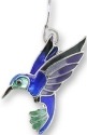 Zarah Co Jewelry 3217Z1P Violet Bellied Hummingbird Pendant