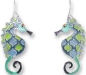Zarah Co Jewelry 3221Z1 Swirly Seahorse Earrings