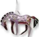 Zarah Co Jewelry 3222Z1P Purple Prancer Horse Pendant