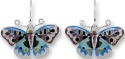 Zarah Co Jewelry 3224Z1 Blue Pansy Butterfly Earrings