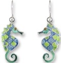 Zarah Co Jewelry 323601 Swirly Seahorse Earrings