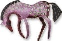Zarah Co Jewelry 323702P Purple Prancer Horse Pin