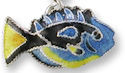 Zarah Co Jewelry 324101P Yellow Belly Blue Tang Fish Pendant