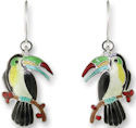 Zarah Co Jewelry 324401 Keel Billed Toucan Earrings