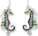Zarah Co Jewelry 3303Z1 Pearly Seahorse Earrings
