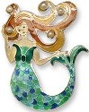 Zarah Co Jewelry 330602 Pearly Mermaid Pin Brooch