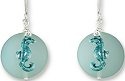 Zarah Co Jewelry 336101 Seahorse on Glass Earrings