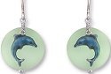 Zarah Co Jewelry 336401P Dolphin on Glass Pendant on Chain