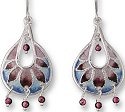 Zarah Co Jewelry 412301P Petals and Garnets Pendant on Chain
