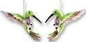 Zarah Co Jewelry 577601 Amethyst Hummingbird Earrings
