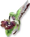 Zarah Co Jewelry 577602 Amethyst Hummingbird Pin Brooch Pendant
