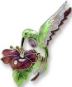 Zarah Co Jewelry 577602P Amethyst Hummingbird Pendant on Chain