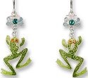 Zarah Co Jewelry 709301 Crystal Frog and Fly Earrings