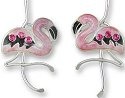 Zarah Co Jewelry 709501P Crystal Flamingo Pendant on Chain