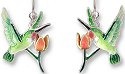Zarah Co Jewelry 710901 Hummingbird and Lily Earrings
