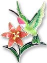 Zarah Co Jewelry 710902 Hummingbird and Lily