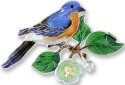 Zarah Co Jewelry 711202P Bluebird and Dogwood Pin