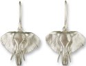 Zarah Co Jewelry 8901S1 Elephant Silver Earrings