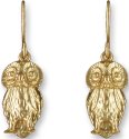 Zarah Co Jewelry 8902G1N Owl Gold Earrings