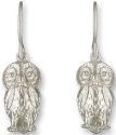 Zarah Co Jewelry 8902S1 Owl Silver Earrings