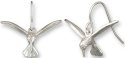 Zarah Co Jewelry 8906S1N Hummingbird Silver Earrings