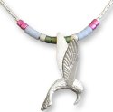 Zarah Co Jewelry 8906S7 Hummingbird Silver Necklace