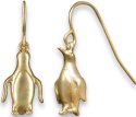 Zarah Co Jewelry 8907G1 Penguin Gold Earrings