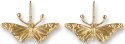 Zarah Co Jewelry 8908G1 Monarch Butterfly Gold Earrings