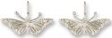 Zarah Co Jewelry 8908S1 Monarch Butterfly Silver Earrings