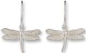 Zarah Co Jewelry 8909S1 Dragonfly Silver Earrings