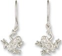 Zarah Co Jewelry 8910S1 Frog Silver Earrings