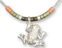 Zarah Co Jewelry 8910S7N Frog Silver Necklace