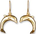 Zarah Co Jewelry 8911G1N Dolphin Gold Earrings