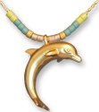 Zarah Co Jewelry 8911G7 Dolphin Gold Necklace