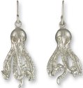 Zarah Co Jewelry 8912S1 Octopus Silver Earrings