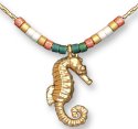 Zarah Co Jewelry 8913G7 Seahorse Gold Necklace