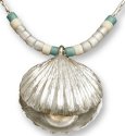 Zarah Co Jewelry 8915S7N Shell and Pearl-Silver Necklace